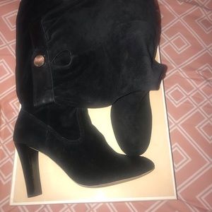Michael Kors Harnes Black Suede Boots
